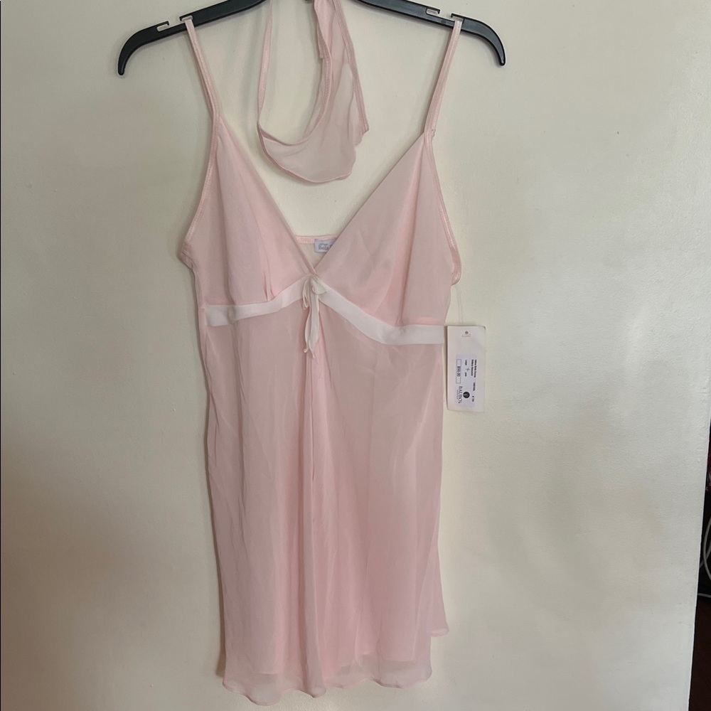 Bella D. Light Pink Sheer Chemise